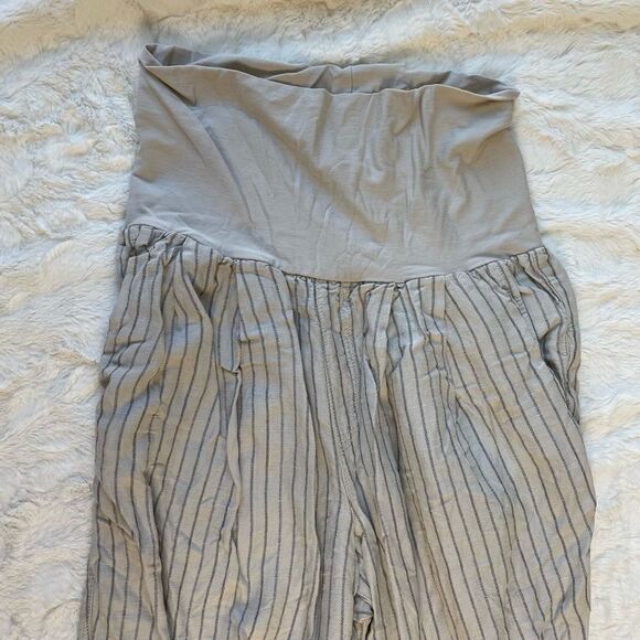 Hei Hei Anthropologie Eventide Linen Blend Cropped Stripe Pant - Women’s XS - Picture 5 of 8